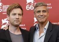 McGregor y Clooney cuando promocionaban "Men who stare at goats" en el Festival de Venecia